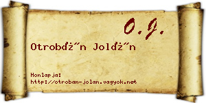 Otrobán Jolán névjegykártya